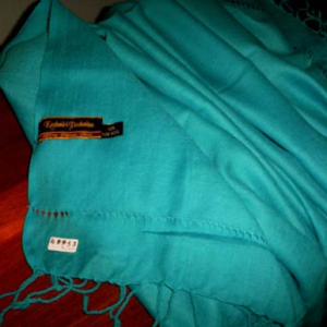 pashmina shawl Vibrant turquoise